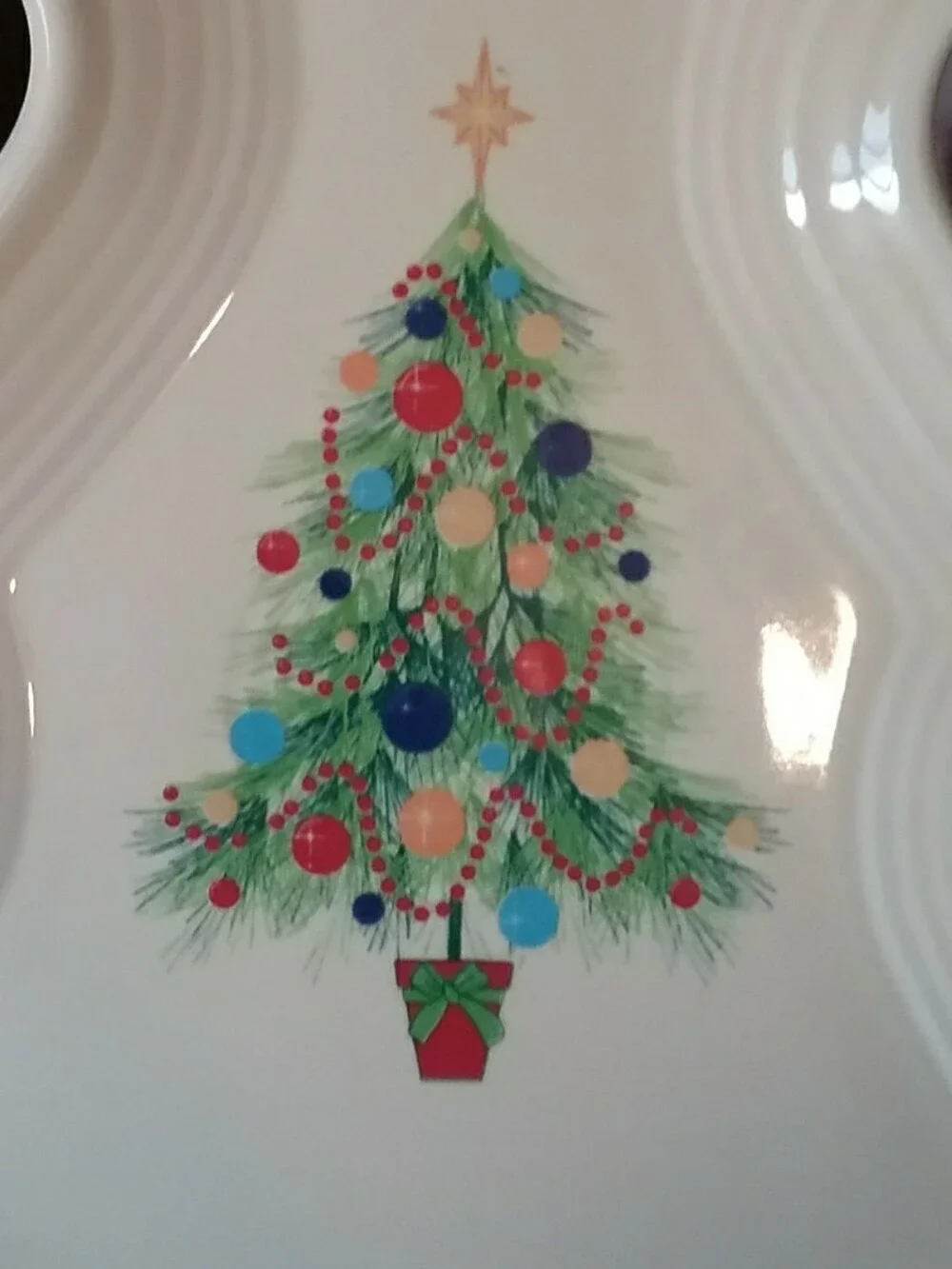 Fiesta Christmas Tree Cream Plate